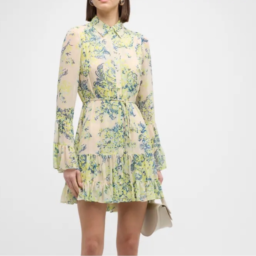 Cinq a Sept Lyra Floral Mini Shirt Dress